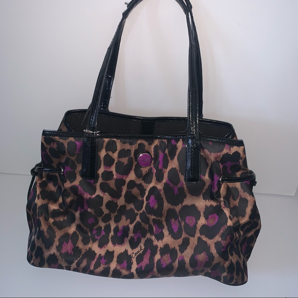 Coach leopard purse